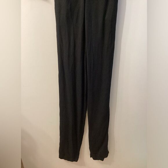 Reformation Ferris Black Tie Front Collared Long Sleeve Jumpsuit Size 4 - Picture 8 of 16